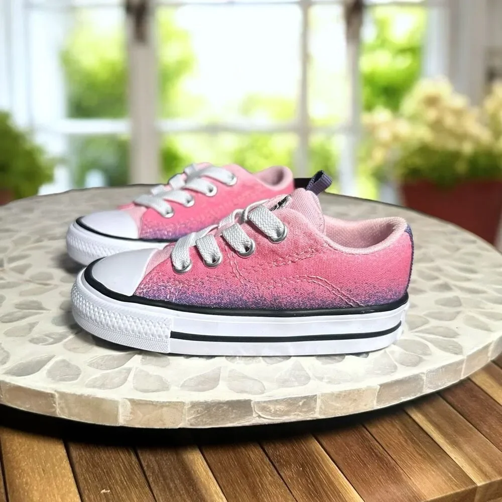Converse Chuck Taylor All Star Rave Sneaker Toddler Size 5 Pink Purple Ombre New